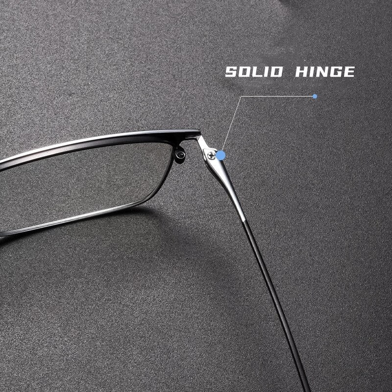 Yimaruili Men's Semi Rim Square Alloy Eyeglasses 0608 Semi Rim Yimaruili Eyeglasses