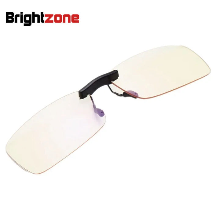 Brightzone Unisex Rimless Square Yellow Anti Blue Clip On Sunglasses 8007 Clip On Sunglasses Brightzone GC02 light yellow
