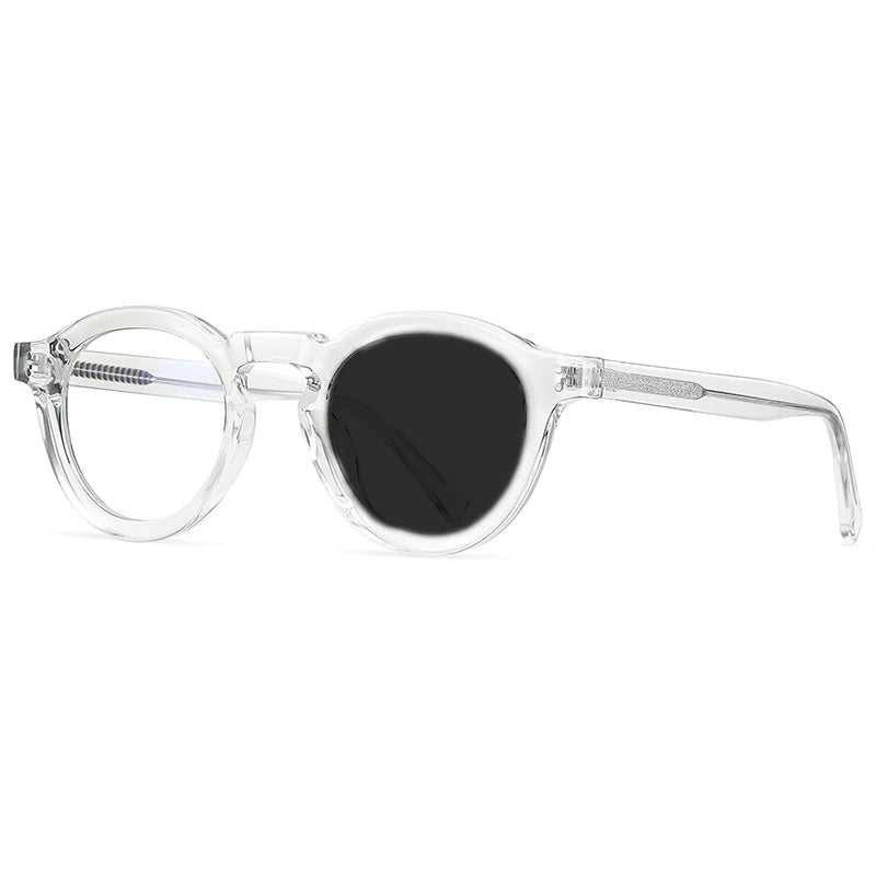 Kocolior Unisex Full Rim Small Round Acetate Eyeglasses Xk2090 Full Rim Kocolior Photochromic T