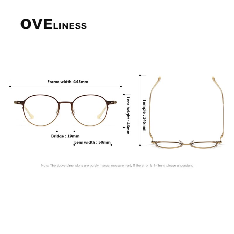 Oveliness Unisex Full Rim Round Titanium Eyeglasses 8202315 Full Rim Oveliness
