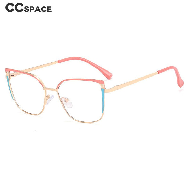 CCSpace Unisex Children's Full Rim Square Alloy Eyeglasses 56538 Full Rim CCspace   