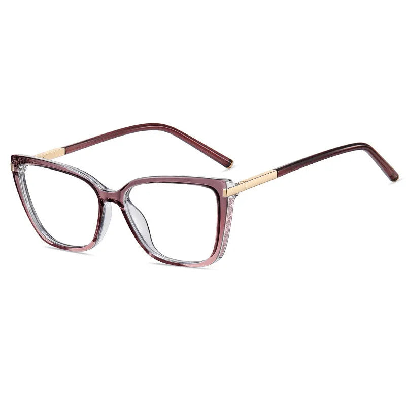 CCspace Women's Full Rim Square Tr 90 Titanium Reading Glasses 310543