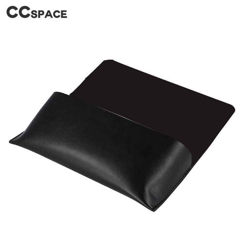 CCSpace Unisex Large PU Leather Eyeglasses Case 51105 Case CCspace Case black  