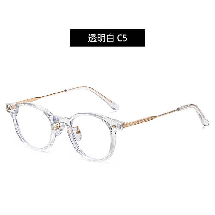 Reven Jate Unisex Full Rim Round Plastic Eyeglasses B1810 Full Rim Reven Jate C5