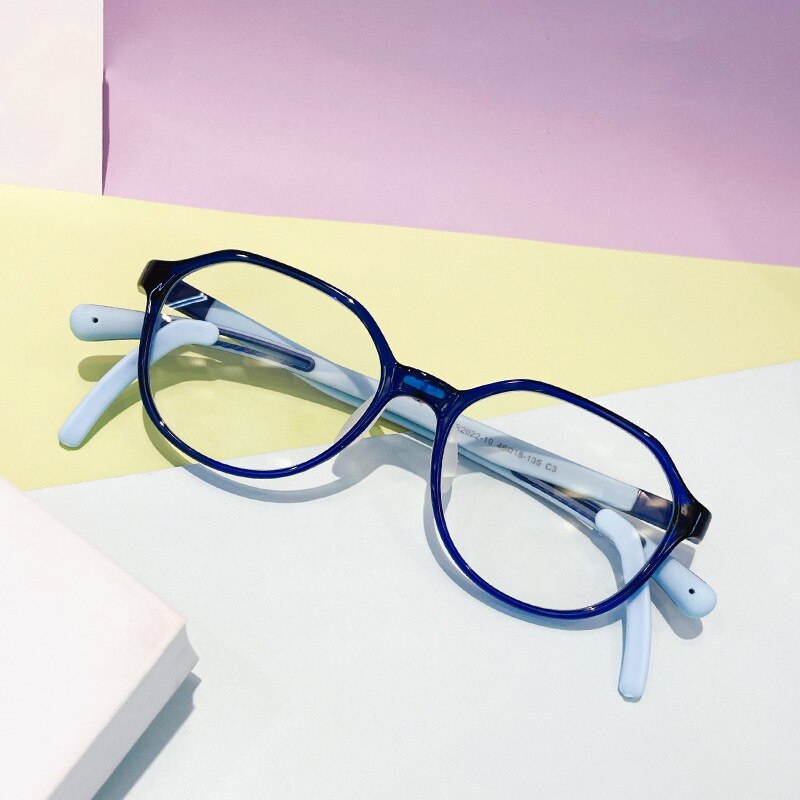 CCspace Unisex Youth Full RIm Square PC Plastic Eyeglasses 56565 Full Rim CCspace C3Blue