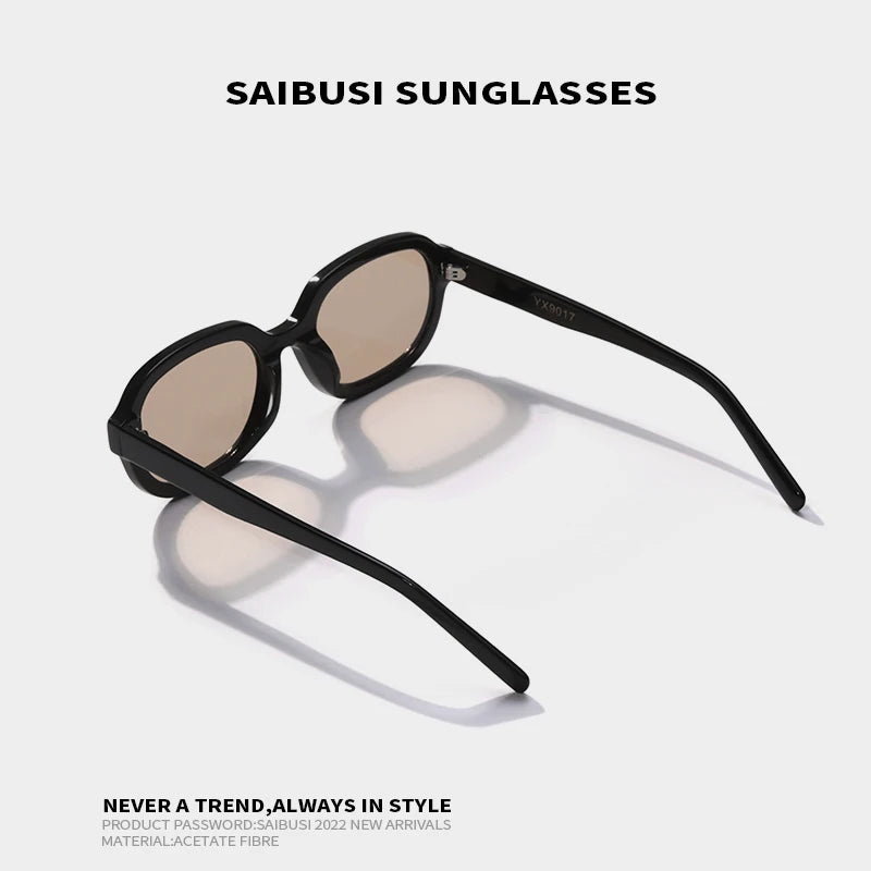 Hewei Unisex Full Rim Oval Acetate Sunglasses 0011 Sunglasses Hewei