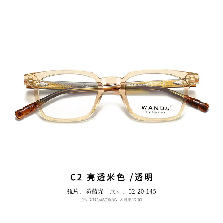 Reven Jate Women's Full Rim Oval Square Tr 90 Alloy Eyeglasses 22249