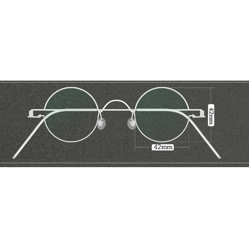 Yujo Unisex Full Rim Round Stainless Steel Custom Eyeglasses Y3030 Full Rim Yujo 42mm CHINA