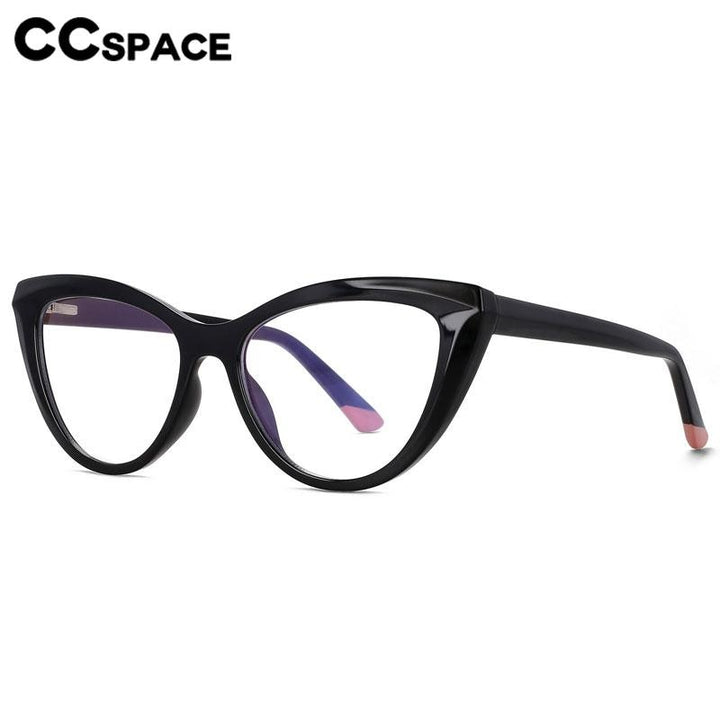 CCspace Unisex Full Rim Square Cat Eye PC Eyeglasses 56638 Full Rim CCspace