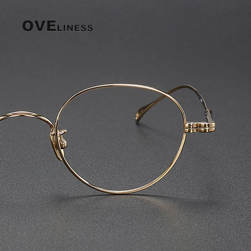 Oveliness Unisex Full Rim Oval Titanium Eyeglasses M002 Full Rim Oveliness
