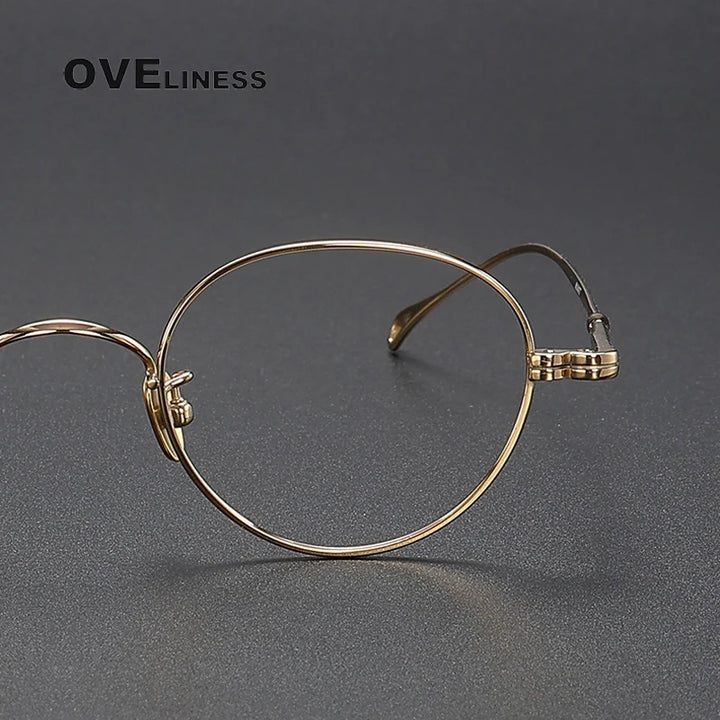 Oveliness Unisex Full Rim Oval Titanium Eyeglasses M002 Full Rim Oveliness