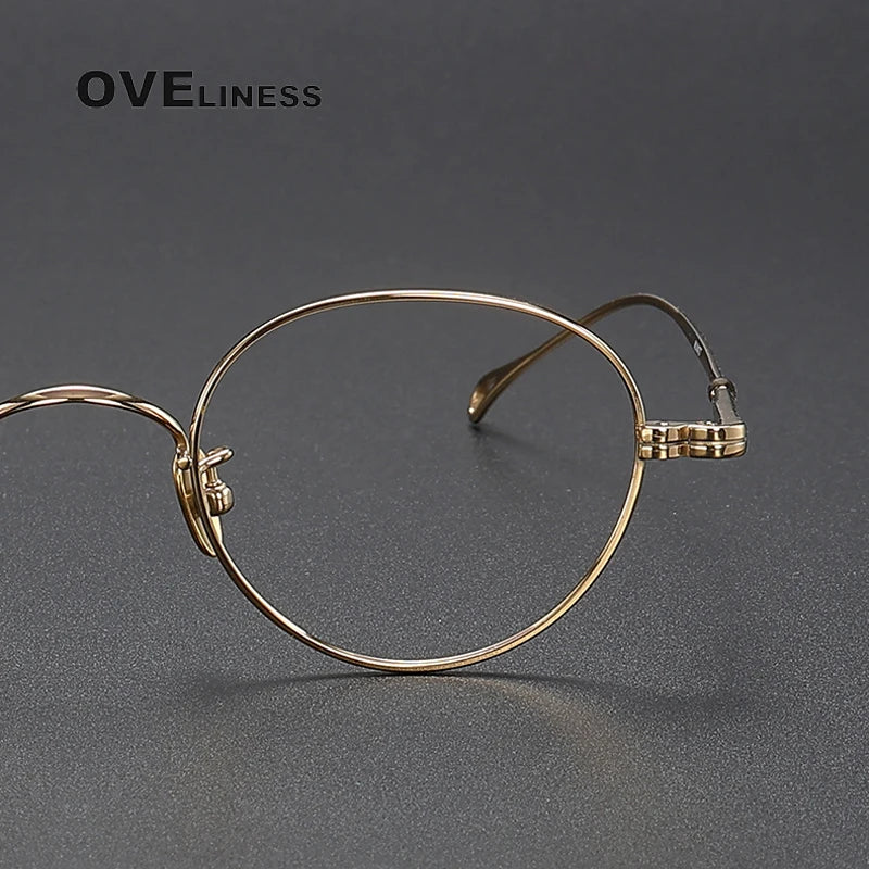 Oveliness Unisex Full Rim Oval Titanium Eyeglasses M002 Full Rim Oveliness   