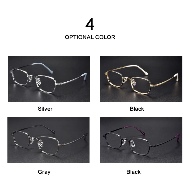 Muzz Unisex Full Rim Square IP Titanium Eyeglasses 836 Full Rim Muzz