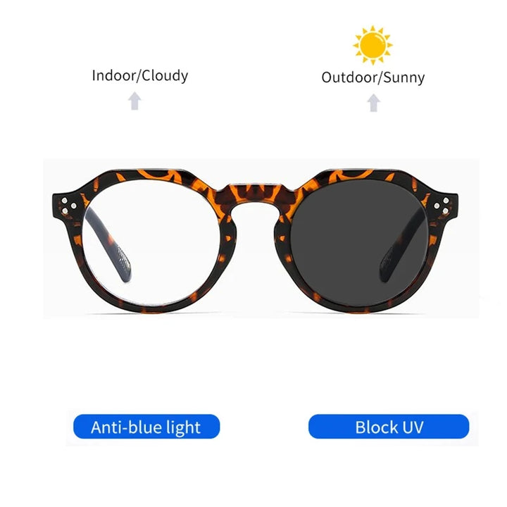 Kocolior Unisex Full Rim Round Acetate Reading Glasses 3395 Reading Glasses Kocolior