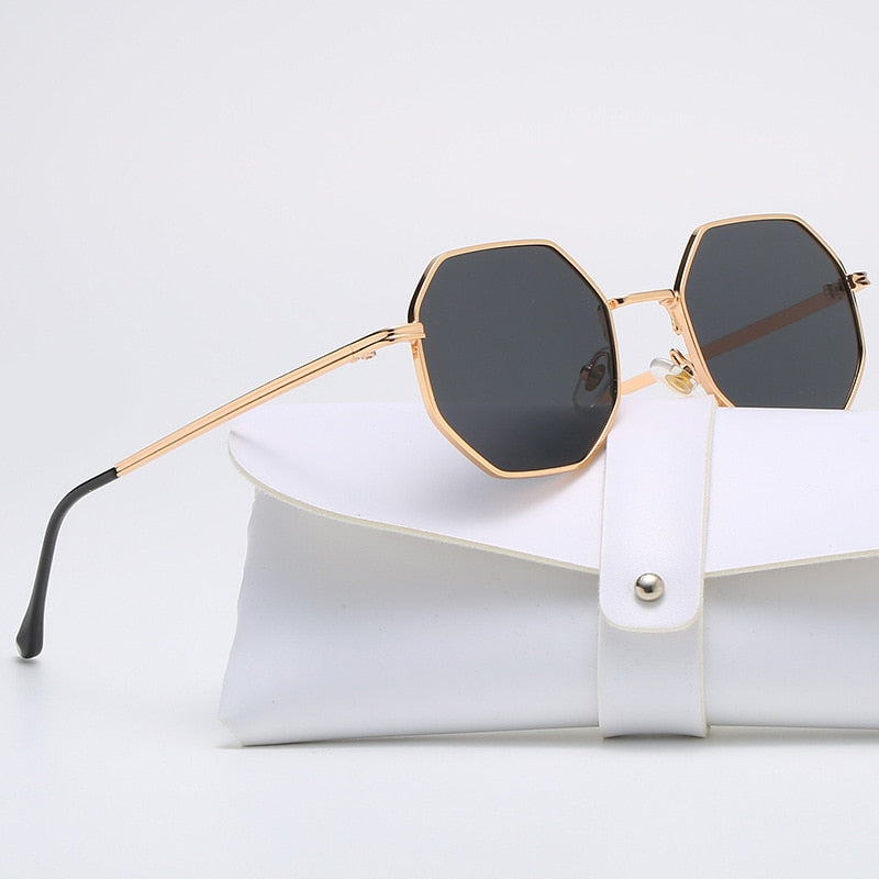 Zirosat Unisex Full Rim Polygon Alloy Uv400 Sunglasses Db59 Sunglasses Zirosat