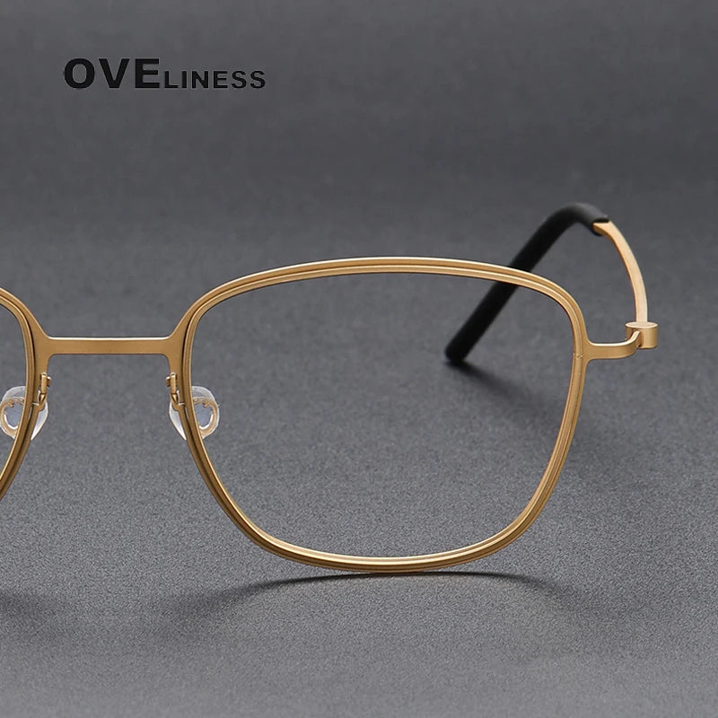 Oveliness Unisex Full RIm Square Screwless Titanium Eyeglasses 5530 Full Rim Oveliness