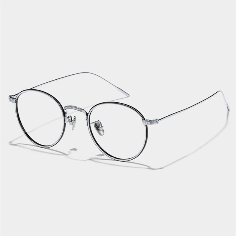 Black Mask Women's Full Rim Oval Round Titanium Eyeglasses 40717