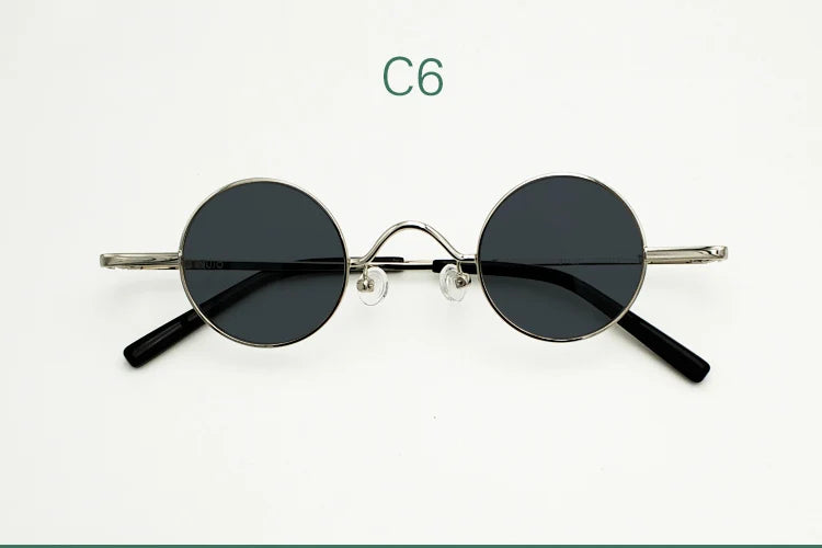 Yujo Unisex Full Rim Small Round Alloy Polarized Sunglasses 3836 Full Rim Yujo C6 CHINA