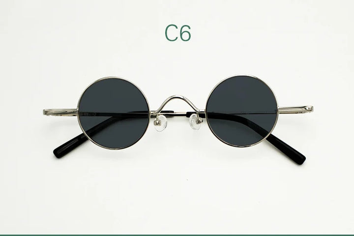 Yujo Unisex Full Rim Small Round Alloy Polarized Sunglasses 3836 Full Rim Yujo C6 CHINA