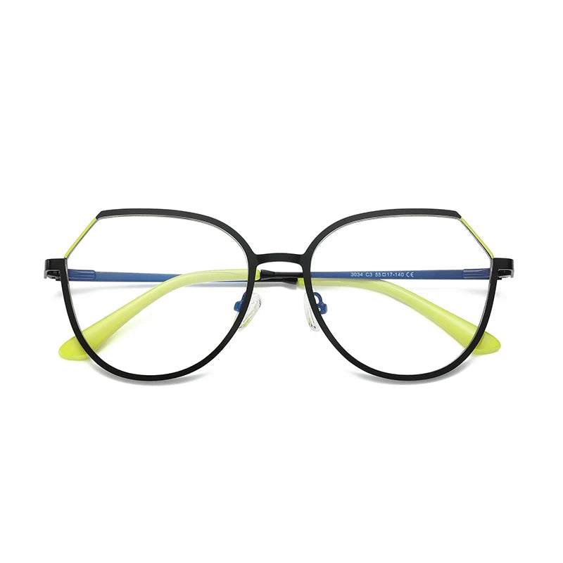 Vicky Women's Full Rim Polygon Alloy Reading Glasses 3034 Reading Glasses Vicky