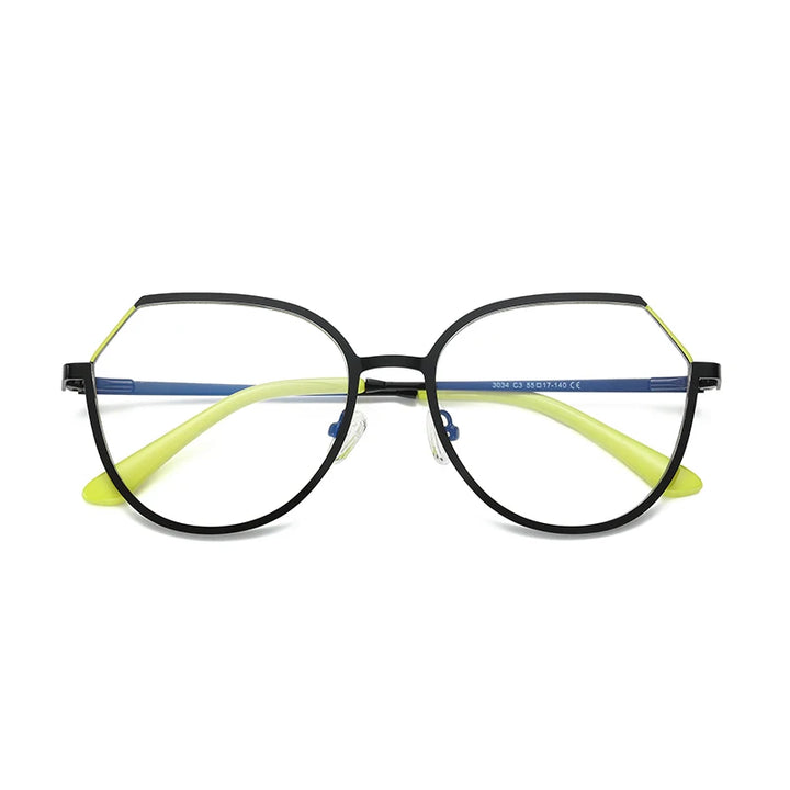 Vicky Women's Full Rim Polygon Alloy Reading Glasses 3034 Reading Glasses Vicky