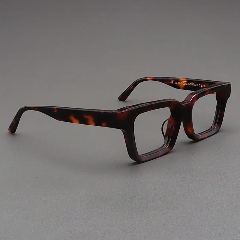 Hewei Unisex Full Rim Square Brow Line Thick Acetate Eyeglasses 34111