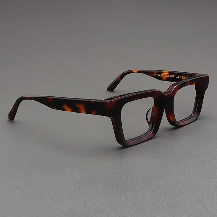 Hewei Unisex Full Rim Square Brow Line Thick Acetate Eyeglasses 34111