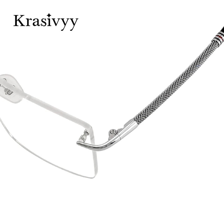 Krasivyy Unisex Rimless Square Titanium Eyeglasses 1657 Rimless Krasivyy