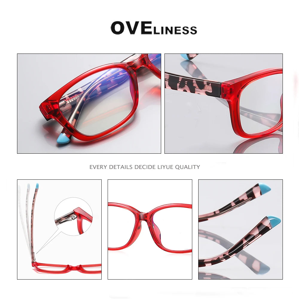 Oveliness Youth Unisex Full Rim Square Tr 90 Titanium Eyeglasses 20208 Full Rim Oveliness   