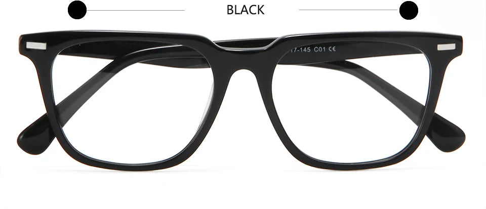 Esnbie Unisex Full Rim Square Acetate Eyeglasses 21201