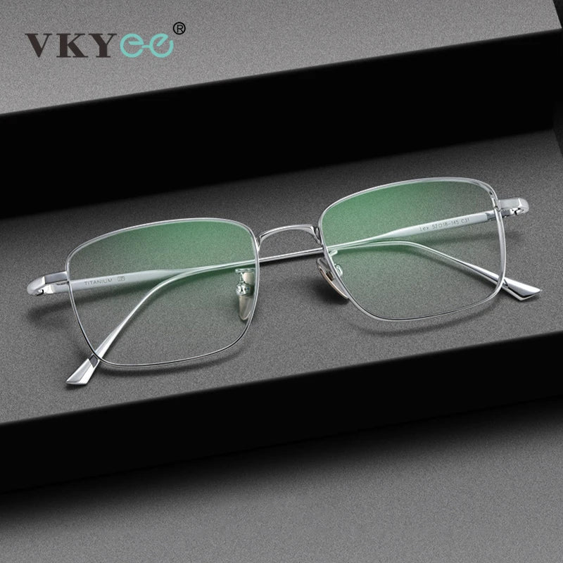 Vicky Women's Semi Rim Square Titanium Reading Glasses 441908 Reading Glasses Vicky