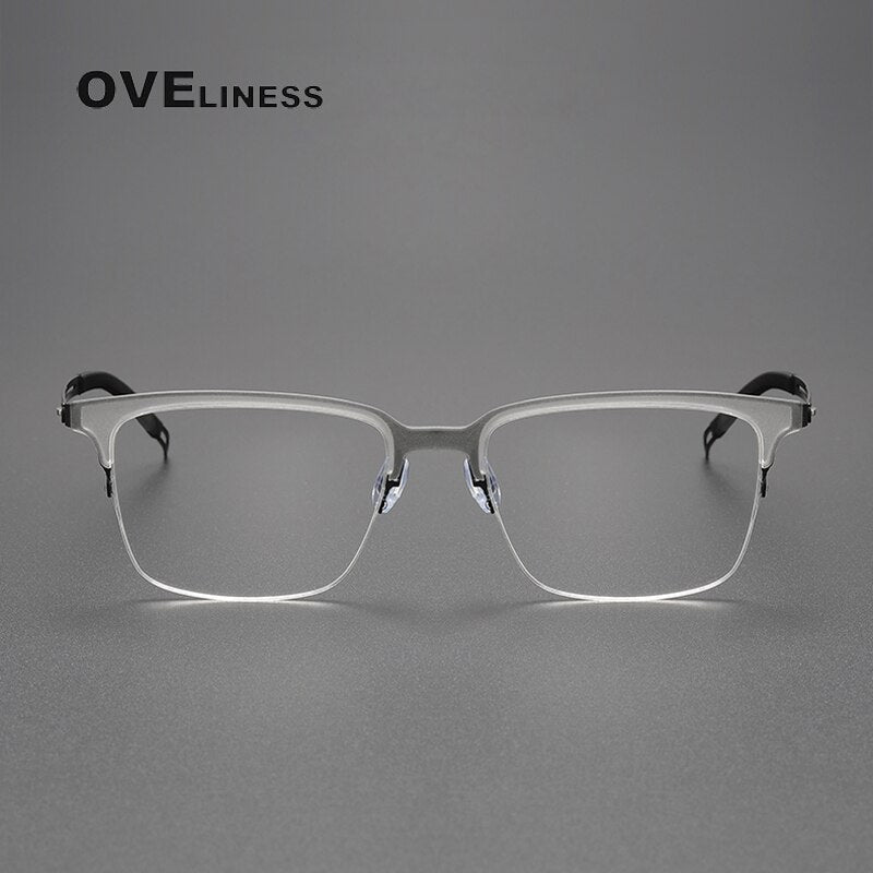 Oveliness Unisex Full Rim Square Screwless Titanium Eyeglasses 8202312 Full Rim Oveliness