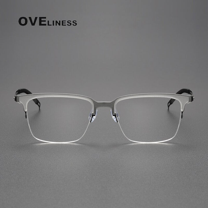 Oveliness Unisex Full Rim Square Screwless Titanium Eyeglasses 8202312 Full Rim Oveliness