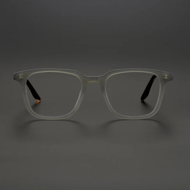 Black Mask Men's Full Rim Square Acetate Eyeglasses 9020 Full Rim Black Mask