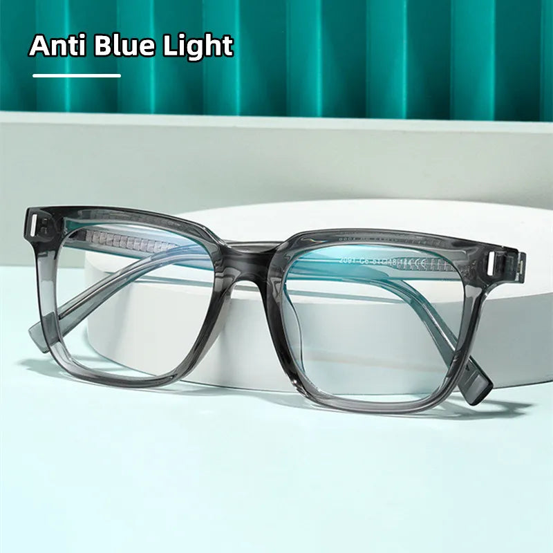 Kocolior Unisex Full Rim Square Acetate Hyperopic Reading Glasses 2091 Reading Glasses Kocolior