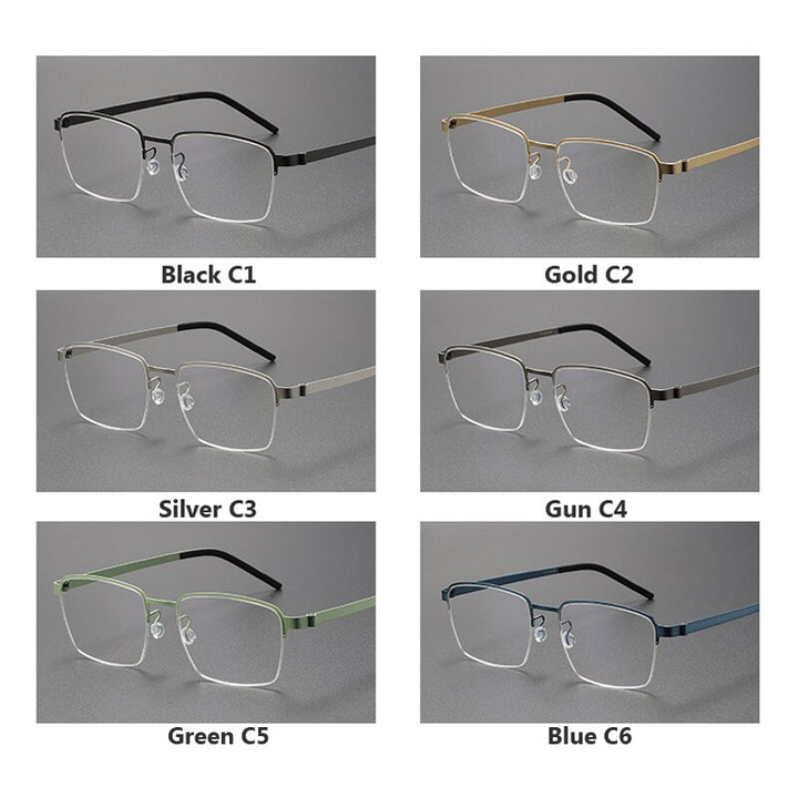 Oveliness Unisex Full Rim Square Titanium Eyeglasses 7426 Full Rim Oveliness