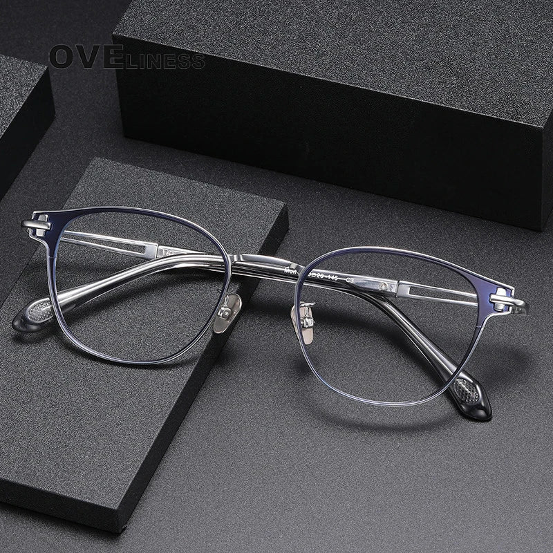 Oveliness Unisex Full Rim Square Titanium Eyeglasses 4220 Full Rim Oveliness   