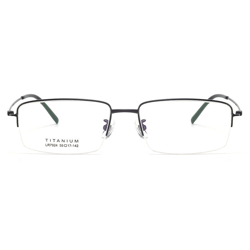 Bclear Unisex Semi Rim Square Titanium Eyeglasses Lb7924 Semi Rim Bclear
