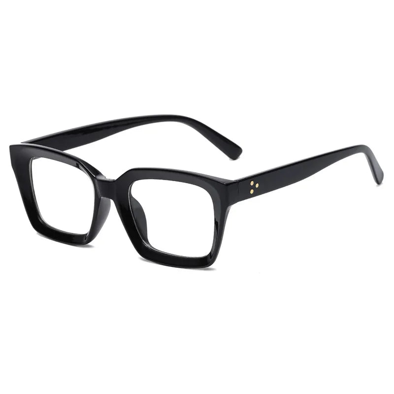 Kocolior Unisex Full Rim Square Acetate Hyperopic Reading Glasses 4913 Reading Glasses Kocolior Black China 0