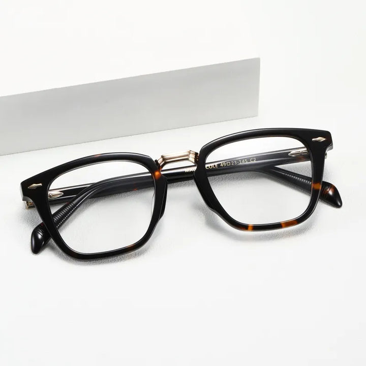 Black Mask Unisex Full Rim Square Acetate Alloy Eyeglasses 4923145 Full Rim Black Mask