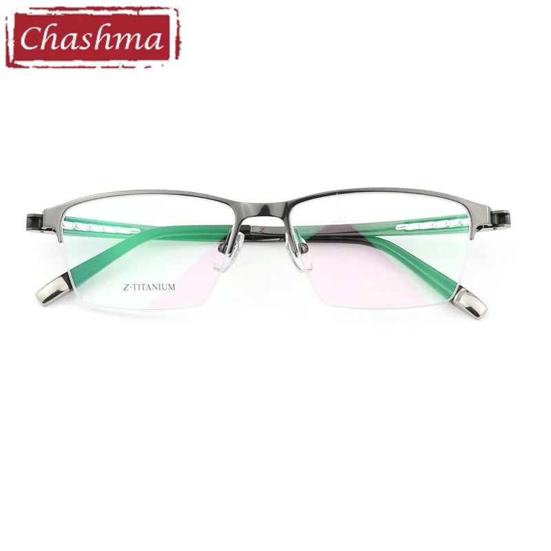Chashma Women's Semi Rim Square Titanium Reading Glasses 27039 Reading Glasses Chashma