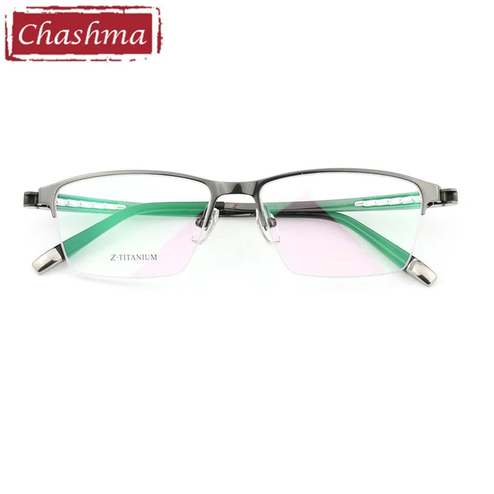 Chashma Women's Semi Rim Square Titanium Reading Glasses 27039 Reading Glasses Chashma