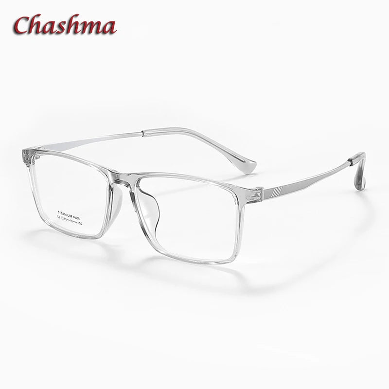 Chashma Ochki Unisex Full Rim Square Titanium Eyeglasses 316600