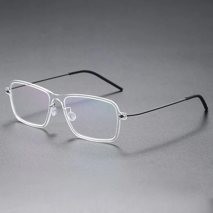 Aimee Unisex Full Rim Square Screwless Titanium Eyeglasses 66501