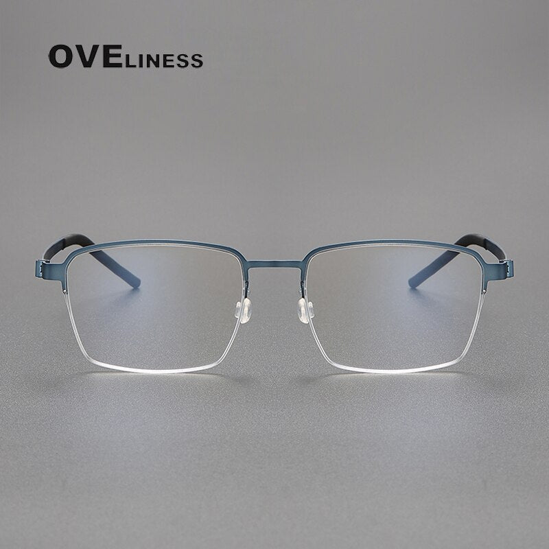 Oveliness Unisex Full Rim Square Titanium Eyeglasses 7426 Full Rim Oveliness   