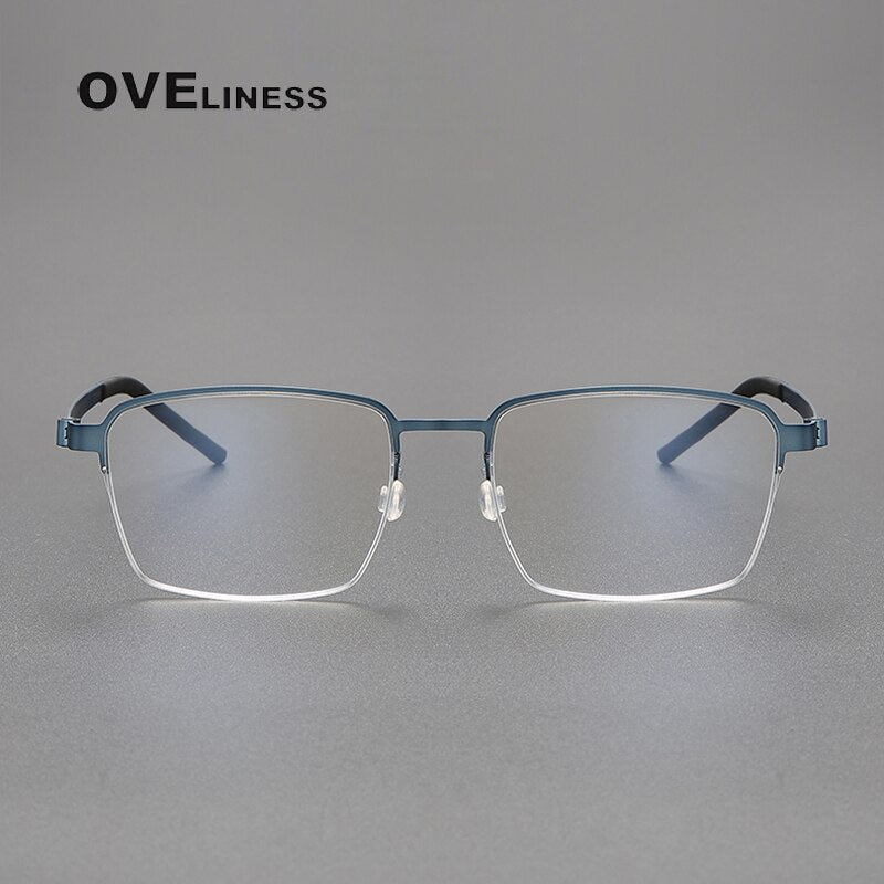 Oveliness Unisex Full Rim Square Titanium Eyeglasses 7426 Full Rim Oveliness