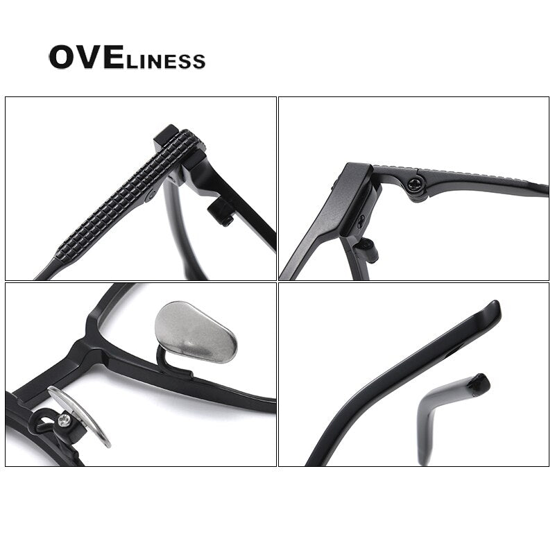 Oveliness Unisex Full Rim Square Titanium Eyeglasses 390 Full Rim Oveliness