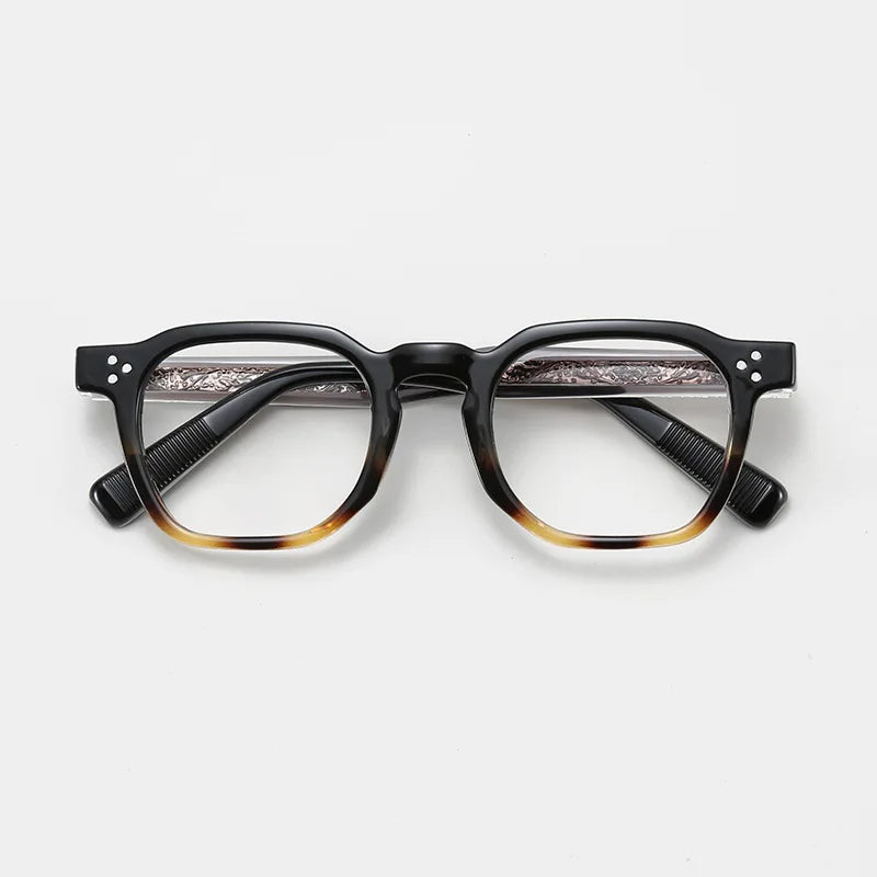 Xbora Women's Full Rim Polygon Tr 90 Acetate Fiber Eyeglasses 581013