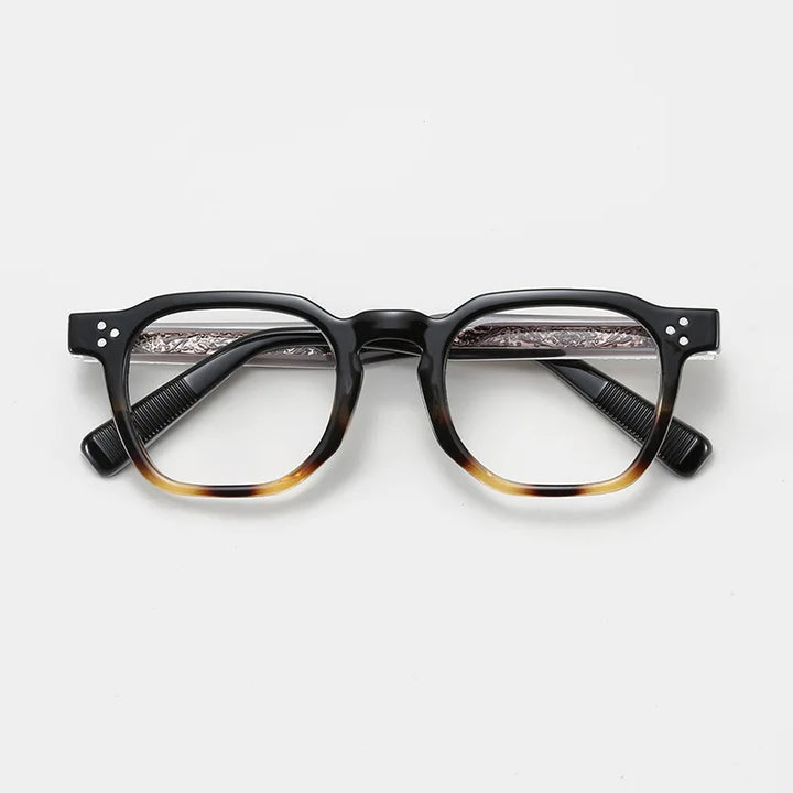 Xbora Women's Full Rim Polygon Tr 90 Acetate Fiber Eyeglasses 581013
