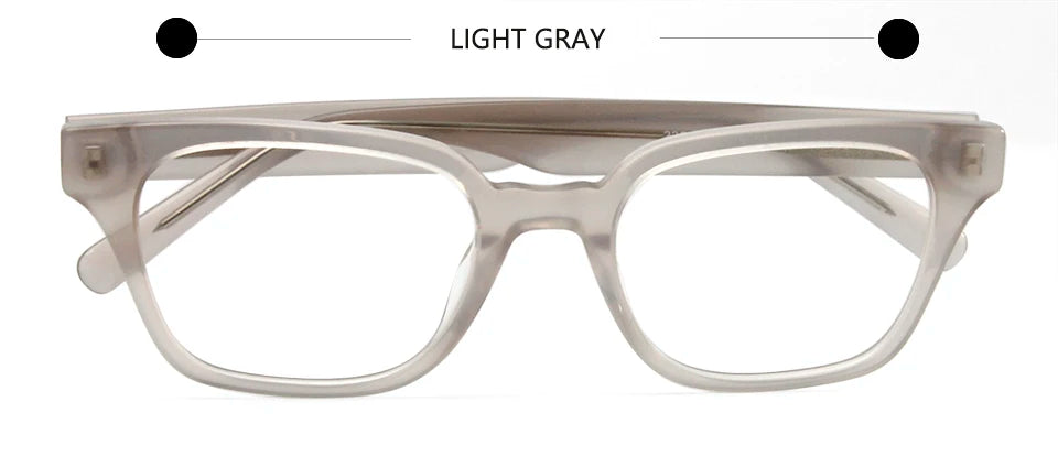 Esnbie Unisex Full Rim Square Thick Acetate Temple Eyeglasses 22095